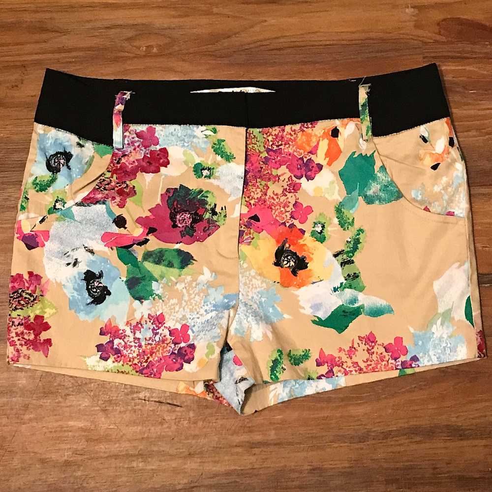 Chelsea & Violet Floral Shorts sz M ~ A155